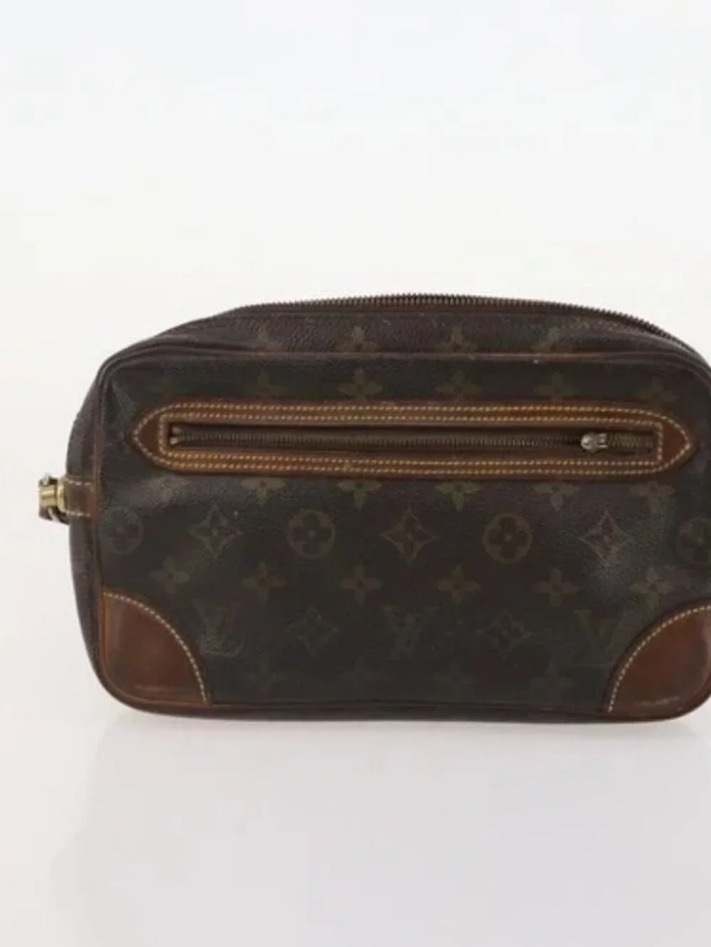 LOUIS VUITTON Monogram Marly Dragonne GM Clutch Bag 4 Set M51825 LV Auth 164641